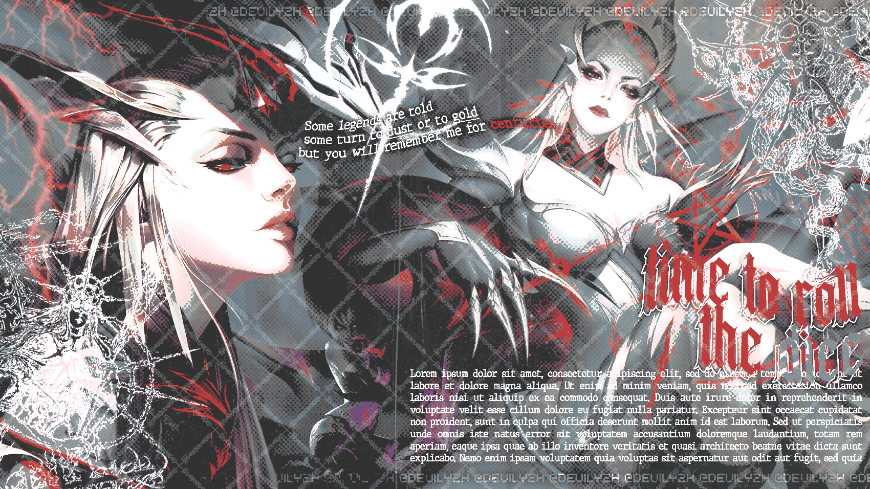 made for my own muse, goddess of grief, coloring by me